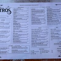 Menu as of July 2021 at Istros in Kos