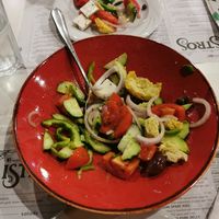 Vegan greek salad at Istros in Kos