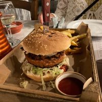 Beyond meat burger at Istros in Kos