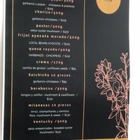 Menu at Plantivoros in Playa Del Carmen