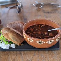The pozole at Plantivoros in Playa Del Carmen