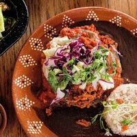 Pastel Azteca  at Plantivoros in Playa Del Carmen