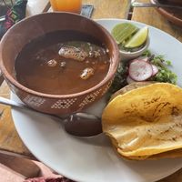 Pozole😄 at Plantivoros in Playa Del Carmen