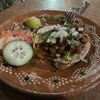 Pastor taco  at Plantivoros in Playa Del Carmen