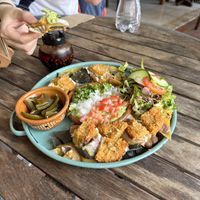 Nachos! Delicious and fresh guacamole—totally family favorite .  at Plantivoros in Playa Del Carmen