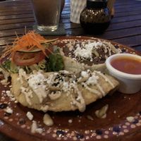 Empanada and sope   at Plantivoros in Playa Del Carmen