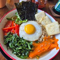 They also have korean dishes! at Plantivoros in Playa Del Carmen