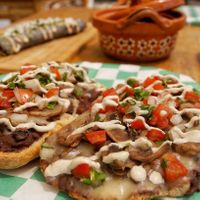 molletes at Plantivoros in Playa Del Carmen