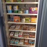 Fridge section at The Green Shop in Berwick-upon-tweed