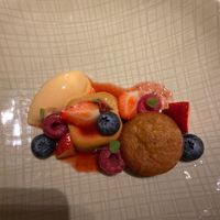 Desert with vegan cake!  at Pullman Eindhoven Cocagne in Eindhoven