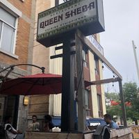 Outside at Queen Sheba in Montreal