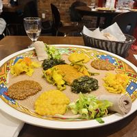 Vegan combo  at Queen Sheba in Montreal