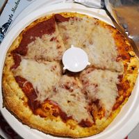 Vegan cheese pizza! at Tie Dye PIE Pizzaria in Lincoln City