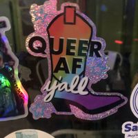 Inclusive sticker yay at HASH - Vegan Eats SA in San Antonio