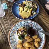 Hash and wrap with tater tots  at HASH - Vegan Eats SA in San Antonio