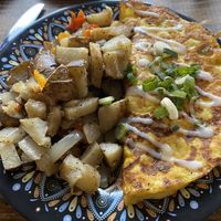 Ham and cheese omelette  at HASH - Vegan Eats SA in San Antonio
