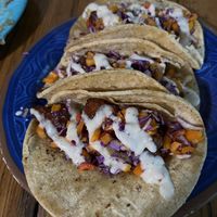 BBQ chick’n tacos  at HASH - Vegan Eats SA in San Antonio
