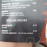 Menu at Soki Garden in Karlsruhe