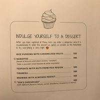 Vegetarian desserts at Era in Tirana