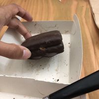 Dessert - oats and coconut cream - very delicious   at Vegan Garden in Pucon