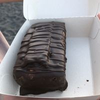 Dessert - cake interior with jam and cream  at Vegan Garden in Pucon