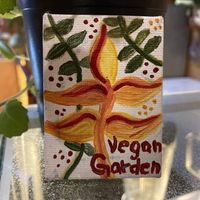 Leuk schilderijtje   at Vegan Garden in Pucon