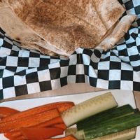 pita and veggies to dip  at Meza in Orlando
