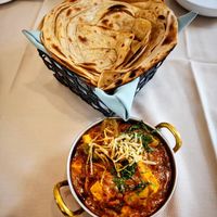 Tofu Tikka Masala and Whole Wheat Paratha at Raas Indian Fusion in Lewes