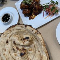 Cauliflower and Roti  at Raas Indian Fusion in Lewes