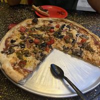 Vegetable garden pizza   at Salvaxe in Mexico City