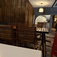 Seating area  at Salvaxe in Mexico City