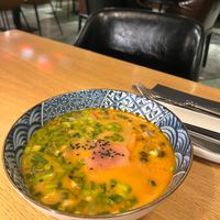 Vegan ramen with peanut and smoked tofu. at Kolm Tilli in Tartu