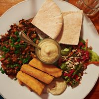 Oyster mushroom kebab DIY at Sezono in Paris