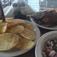 Fried potato & courgettes  at Spiaggia Vatsa in Kefalonia