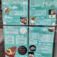 This is the menu - they will do waffles, shakes and sundaes vegan. About half the toppings and sauce options are suitable too, but on a board inside. at The Local Scoop in Dawlish