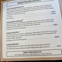Getränkekarte leider nicht fotografiert, Hafermilch aber inzwischen ohne Aufpreis!   at Café 23 in Pruem
