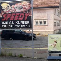 Vegan ad at Speedy Imbiss in Heiden