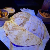 From the Falafel Guys Menu. Hummus, Pitta and Falafel  at Pixel Bar in Leeds
