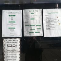 Menu at Vegan and Veg Cafe in Glasgow