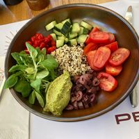 Vegan bowl at Pelican in Mykonos