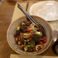 Excellent Greek saladd  at Pelican in Mykonos