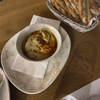 Hummus & pita bread  at Pelican in Mykonos