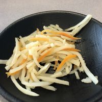 Gamja-bokkeum (stir fried potatoes and carrots)  at Seoul Mama in Bloomington
