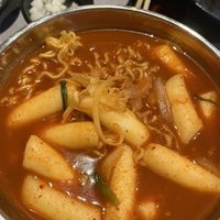 Tteokbokki with ramen  at Seoul Mama in Bloomington