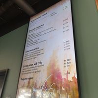 Menu at Fríða Kaffihús in Klaksvik