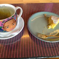 Vegan Gluten free Lemon Pie 🥧 🤤 at Fríða Kaffihús in Klaksvik