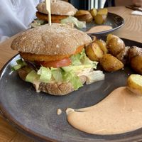 Vegan burger   at Fríða Kaffihús in Klaksvik