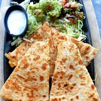vegan chickn quesadilla at Nacho Daddy in Salt Lake City