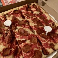 Vegan Pepperoni Pizza from Williamsburg Pizza  at Williamsburg Pizza in New York City