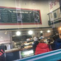 Inside pizzeria at Williamsburg Pizza in New York City